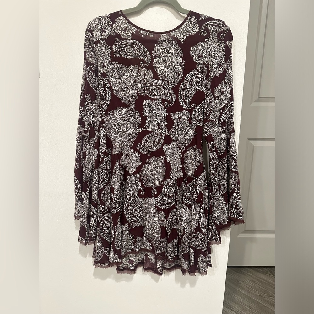 Paisley Maroon Urban Outfitters Dress